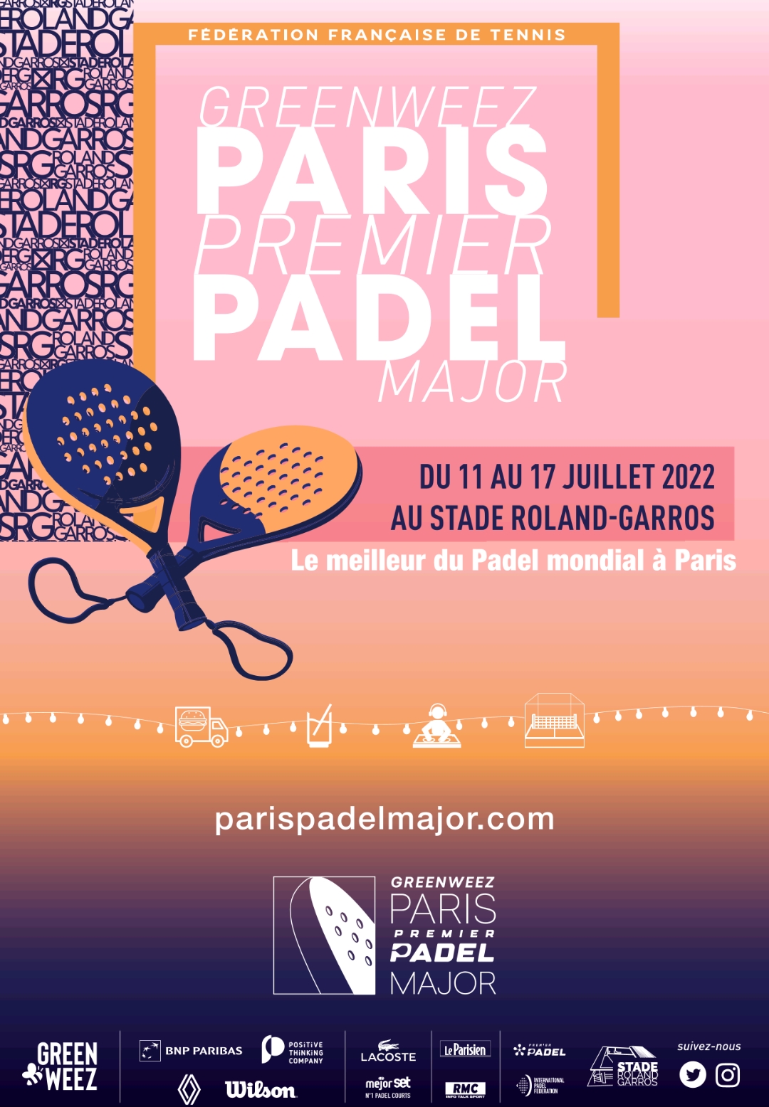 Greenweez Paris Premier Padel Major - Roland Garros - tournoi - padel